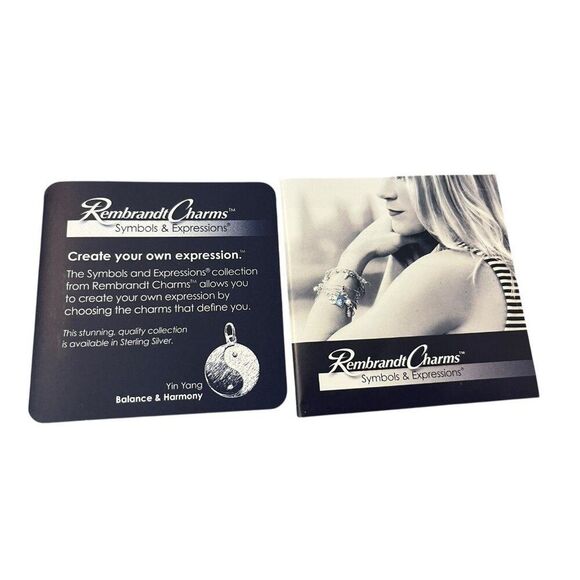 Rembrandt Rhodium Plated Sterling Silver Charm Bracelet in Box 7 in - Picture 4 of 6